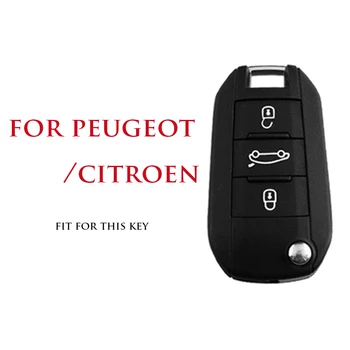 Kožené kľúča Vozidla prípade shell kryt Fob pre Citroen C4L KAKTUS C5, C3, C6-C8, Xsara Picasso Peugeot 308 3008 PRIEBEHU 508 408 2008 Násobne kľúč