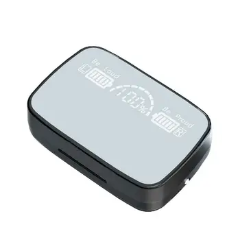 NOVÉ Bezdrôtové Bluetooth 5.0 Slúchadlá Zrkadlo S LED Displej 9D HiFi Stereo Baterka Design Smart Touch Vodotesné Slúchadlá