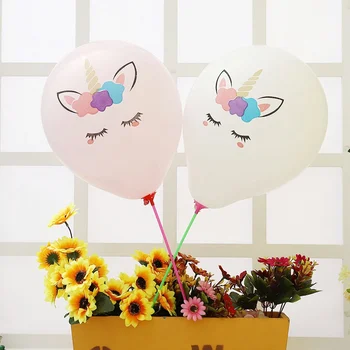 1Pcs Balóny Happy Birthday Party Dekorácie Deti Ružová, Biela Cartoon Balóny, Party Dodávky