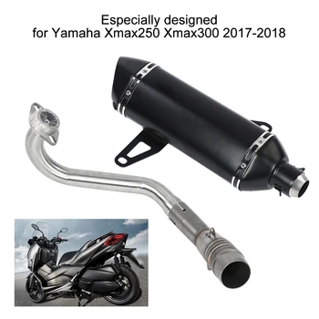 Motocykel Celý Výfukový Systém Hlavičky Mid-pipe Slip-on Šál pre Yamaha Xmax250 Xmax300 2017-2018 Šál výfukových Motos