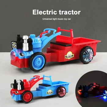 Nový Traktor Detí Elektrický Univerzálny Traktor Inžinierstva Auto, Traktor Hračky Model Zotrvačnosti Dump Truck Ťahača Hračky