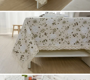 Bavlnená posteľná Bielizeň Tabuľka Deco Tlač Púpava Biely Kvet Customed Obrus Kryt 1215d