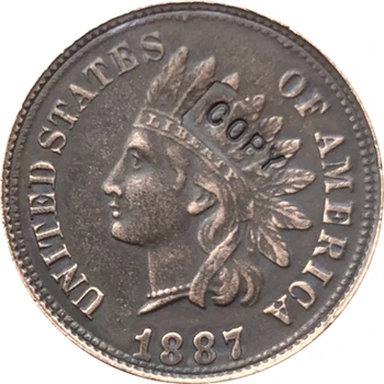 1887 Indian head centov mince kópia