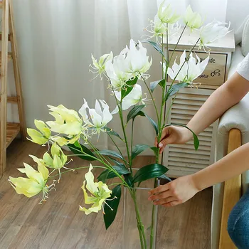 Nové svadobné usporiadanie 94 cm 3D tlač simulácia podivné lily falošné kvet hodvábnej kvet simulácia rastliny, dekorácie, lily