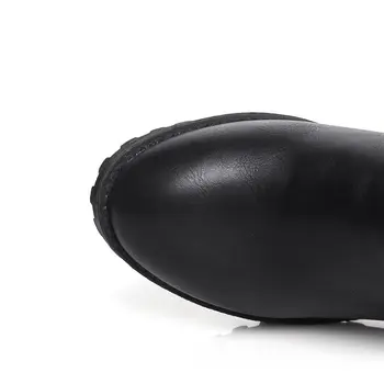 Smirnova sexy ženy, nový príchod 2020 kolená vysoké topánky kolo prst s kovové dekorácie med námestie päty pevné, jemné dámske topánky