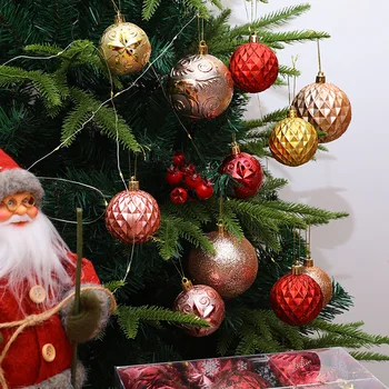 Vianočné Gule Darčeka 9 Ks Plastový Kryt Špeciálne tvarované Lopty 6cm8cm Vianočný Strom Dekorácie Darček Ozdoby Visí Loptu