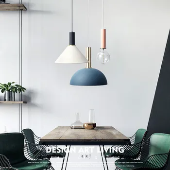 Nordic reštaurácia prívesok lampa moderného jednoduché kreatívne bar, nočné lampy, spálňa macarone malý prívesok lampy svietidlá LED