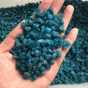 Prírodné Modré Apatitu Drsné Kamene Krištáľ štrku Vzorky Minerálov