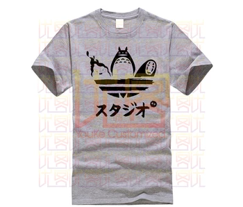Harajuku Tees Cartoon Totoro Odvážneho Preč Tričko Bez Tváre Anonymný Človek Tričko Bavlna T-shirt Mužov Krátky Rukáv Mužov a Žien