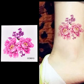 3 Ks Dočasné Tetovanie Nálepky Kvety Nohy ramene Tetovanie 6*6typ Nepremokavé Lady Ženám Krásu na Body Art