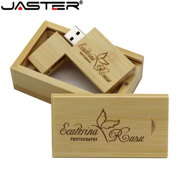 JASTER Vlastné Personalizované Prírodné Tehla Drevo USB Flash Pamäť kl ' úč Chlapci/Dievčatá Dar (1pcs zadarmo logo)