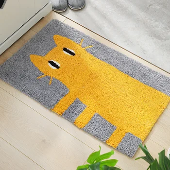 Kúpeľňa non-slip dvere mat kreslených mačka super mäkké stroj umývateľný koberec, spálne, kuchyne, vstupnej vody-absorpciu non-slip mat