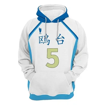 Haikyuu!! Korai Hoshiumi Cosplay Hoodie 3D Vytlačené Haikiyu Loptu Volley Team Jersey Kostým Anime Polyester Športové oblečenie