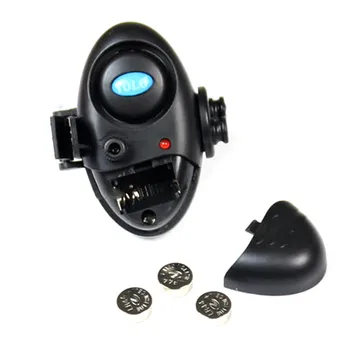 Rybolov Elektronickej LED Svetlo Ryby Skus Zvukový Alarm Bell Klip Na Rybársky Prút Black Rieši