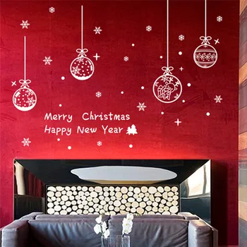45x60cm Biele Snehové Vločky Mesto Vianočné Nálepky na Stenu Diy Okno Festival nástenné Maľby Vianočné Ozdoby Domova