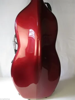 Najlepšie Červenej farby, pevný kompozitných uhlíkových vlákien violončelo prípade 4/4,poštovné zdarma