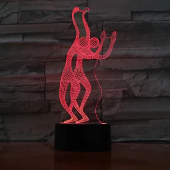 3D Ilúziu Lampa Balet Girl Tanec LED USB 3D Nočné Svetlo 7 Farieb Blikajúce Novinka LED stolná lampa, ako Deti Nočné Ozdoby