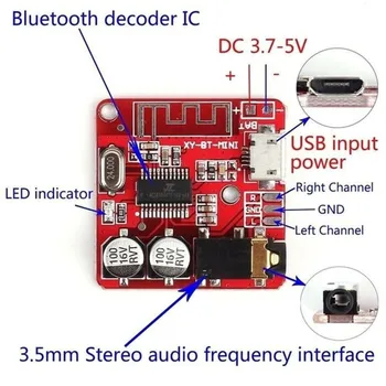 Bluetooth Audio Prijímač, Bluetooth Rada Pre A2DP/AVCTP/AVDTP/AVRCP/HFP Stereo Hudby Bezdrôtový rada V2I8