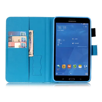 Pre Samsung Galaxy Tab E 9.6 T560 T561 PU Kožené Peňaženky Kryt puzdro Pre Galaxy Tab T230 T377 T550 T555 T580 T715 T810 T815 #S