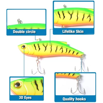Nové Prišiel Minnow Wobbler Rybárske Lure 28.2 g 90 mm 3D Oči Plastové VIB Kľukou Umelé Návnady, Rybárske Náčinie
