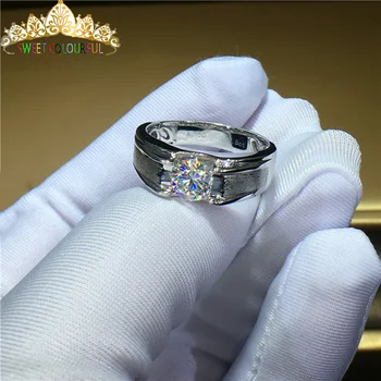 18K 750Au Zlato Moissanite Diamantový Prsteň D farba VVS S vnútroštátne osvedčenie MO-001