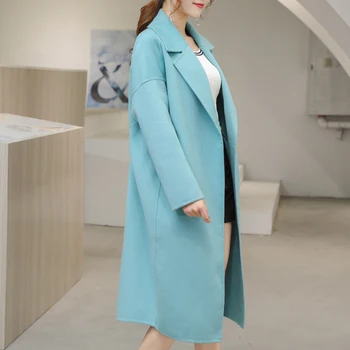 Obojstranné Hepburn štýl cashmere kabát žien jeseň a v zime vlnené kabát 2020 nový high-end malé jemné kabát