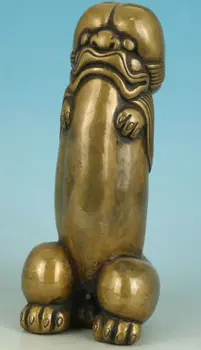 Čínske Staré Pekné Ázijské Čínsky Bronz Vyrezávané Penis Boh Zbierať Socha Obrázok Ornament Hodinky dekorácie bronz factory zásuviek