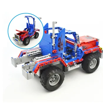 Cada 531PCS RC Optimus Prime Truck MOC Stavebné Bloky Technické Diaľkové Ovládanie Off-Road Vozíky Tehly Hračky pre Deti