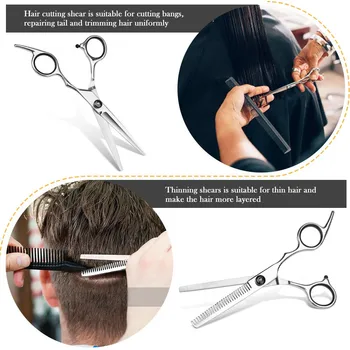 10 Ks/Set Professional Hair Nožnicový Kit 7 Palcový Kaderníctvo Kaderníctvo Rezanie, Strihanie Nehrdzavejúcej Ocele, Nožnicový Holičstvo Salon Nastaviť