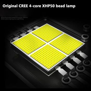 XHP50 4-core Led Tactiacl Baterka Ultra Svetlé Nepremokavé Pochodeň Zoomovateľnom 5 Režimov Žiarovky 1*18650 alebo 1* 26650 Batérie Nastaviteľné