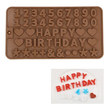 Číslo listu Silikónové Čokoláda, Formy na Pečenie Cake Zdobenie Formy BakewareTools Candy Gummy Zásobník na Formy na Pečenie