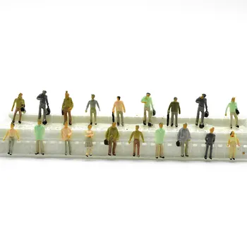 1:100-300 zmenšený model farba obrázok ľudia 100ks miniatúrne cestujúcich drobné farebné ľudí pre diorama model budovy krajiny