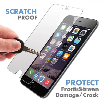 9H Tvrdosť Tvrdeného Skla Premium Screen Protector Pre iPhone 7 7 Plus / 5S / 5C / 6 6S plus / 5 SE / 4 4S Ochranný Film