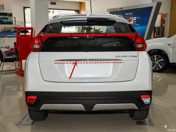 Na Mitsubishi Eclipse Kríž 2018-2019 vysokokvalitného ABS Chrome zadných dverí čalúnením batožinového priestoru dverí výbava Auta styling
