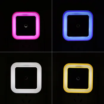 Mini senzorov Nočné Svetlo EÚ Nočné Svetlo Námestie Spálňa Lampa AC220V LED Farebné Nočné Svetlá Pre Dieťa Darček
