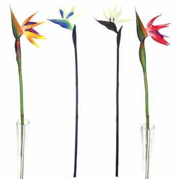 Hot Predaj Veľký Vták Raja Tropický Kvet Umelý Fowers Pre Dekorácie, Party, Svadobné Dekorácie Manželstva Falošné Kvety
