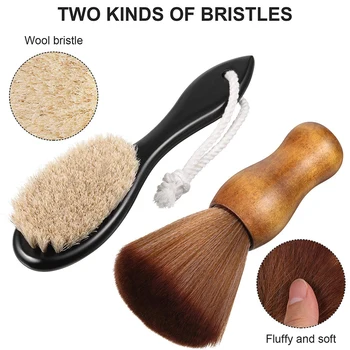 2 Kusy Vlasov Brush Set, Fúzy Štetcom, pánske Veľké ostrihať a Krku Náradie Štetec, Stylovanie Brady Rozbité Vlasy