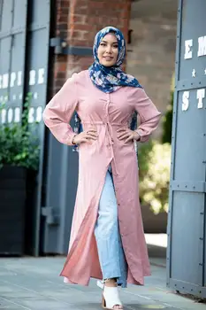 Moslimské Módne Dubaj Abaya Cardigan Hidžáb Oblečenie Abayas pre Ženy Kaftane Marocain Kaftan turecké Šaty Vestido Župan Musulmans