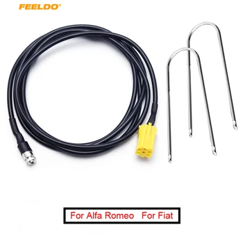 FEELDO 10Set Auto ISO 6Pin na 3,5 MM Jack Stereo Audio Aux kábel Kábel Adaptéra Pre Fiat Grande Punto Alfa 159 s 2ks Tlačidlo Nástroje #5734