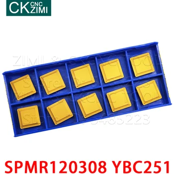 SPMR120308 YBC251 SPMR422 SPMR 120308 YBC251 karbidu vložky frézovanie vložky Nástrojov CNC Otočením Otočných Vložky Nástroje pre Oceľ
