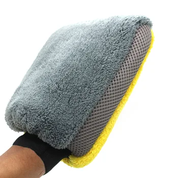 Mikrovláknovú Multifunkčné Umývanie Auta Mitt Proti Poškriabaniu Umývanie Rukavice Auto Príslušenstvo