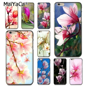 MaiYaCa Magnolia Kvety biele jemné ružové tlač Telefón Príslušenstvo puzdro pre iPhone 6S 6plus 7 7plus 8 8Plus X 5S 12pro funda