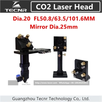TECNR CO2 laser hlavu nastaviť integračný focus objektív a zariadenie, laserové zrkadlo mount pre laserové rytie stroj tri farebné