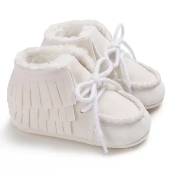 E&Bainel Módy Nové Dieťa Dievča Zimné Topánky Topánky Teplé Novorodenca Batoľa Prvý Pešej Topánky Fringe Anti-slip Dieťa Snow Topánky