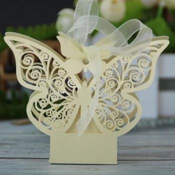 10pcs/set motýľ Tvar Cukrovinky, Čokoláda Krabice pre Svadobné Dekorácie, Darčekové Krabice