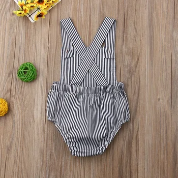 Letné novorodenca Romper bez rukávov prekladané módne vonkajšie jumpsuit nohavice Infant boys dievčatá oblečenie