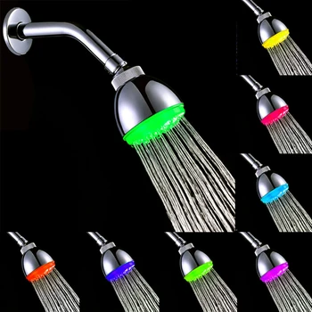 1pcs Farebné LED Sprcha SPA Sprcha Hlavu pod tlakom Úsporu Vody, regulácia Teploty Farebné Svetlo Ručné Veľkom Daždi