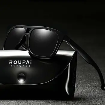 Slnečné okuliare Mužov Polarizované HD UV400 Značky Dizajnér Štvorcový Rám RetroVintage Vonkajšie Jazdy Ochranu žien Slnečné Okuliare