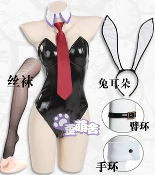 Anime Steins Gate 0 Makise Kurisu Cosplay Kostým Sexy Jumpsuit Bunny Dievča Latex Catsui Halloween Party Vykonávať Oblek