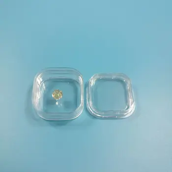 40*40 mm Transparentné Plávajúce Displej Prípade Náušnice Drahokamy Krúžok Šperky Pozastavenie Balenie Box TPU Membrána W8815